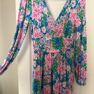 Lilly Pulitzer Floral Dress - Pink and Blue